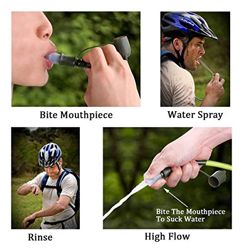 HEIKLN Hydration Bladder 1.5L-2L-2.5L-3L,Leak Proof Water Reservoir, BPA Free Military Water Storage Bladder Bag Hydration Pack Replacement Easy Clean for Bicycling Hiking Camping Hunting Running - color: 3L Blue