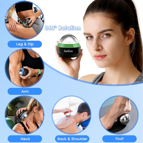 Massage Ice Roller Ball - Cold & Heat Therapy Roller for Deep Tissue Massage Pain Relief, Plantar Fasciitis Roller (Black & Green) - color: Black & Green