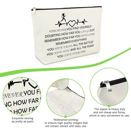 Runner Gifts for Women Running Lover Makeup Bag Inspirational Gifts for Marathon Xc Runner Cosmetic Bag Positive Present for Her Christmas Birthday Present Cross Country Running Zipper Pouch - color: Running Makeup Bag