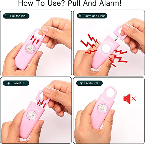 Personal Safety Alarm for Women – Superior Loud Siren & SOS Strobe - color: Pink