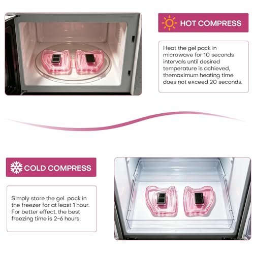 Wisdom Teeth Ice Pack Head Wrap Jaw Face Ice Pack for Wisdom Teeth Removal with 4 Gel Packs for Toothache Pain Relief Facial Face Oral Surgery TMJ Tonsillectomy Recovery Must Haves - color: Hot Pink With 4 Ice Packs