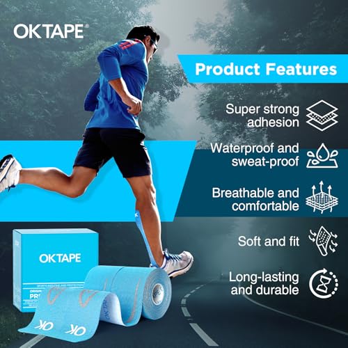 OK TAPE Synthetic Kinesiology Tape Prime 2 Roll, 2in×16.4ft-Beige - color: Beige, size: 2 Rolls