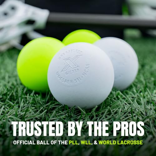 PEARL X Greaseless Lacrosse Balls by Guardian Innovations - Official Ball of NCAA Championships - Meets NOCSAE Standards and SEI/NCAA Certified - color: White, size: 10 Pack