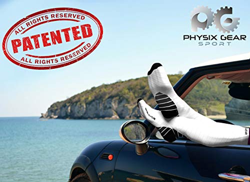 Physix Gear Compression Socks 20-30 mmHg - Men & Women - Running, Nurses, Shin Splints, Flight, Travel - color: White, size: Small/Medium