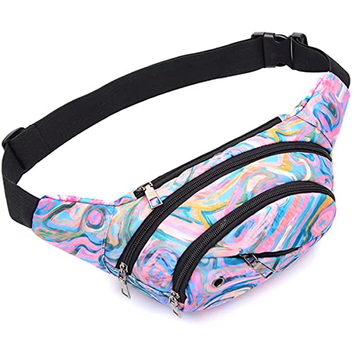 Fanny Pack Fashion Waist Chest Bag Adjustable Belt Chest Shoulder Pack Casual Bag Bum Bags Hip Pouch for Women Men Running Hiking Fitness Cycling Beach Travel Concert Festival (Purple) - color: Purple
