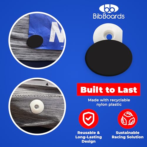 BibBoards bibSNAPS Race Bib Clips, Solid Black, 4 Pack - color: Solid Black