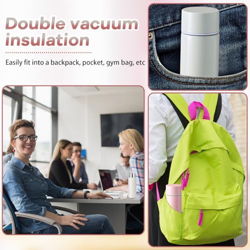 Irenare 5oz Mini Water Bottle, Angel White, Light Pink, 2 Pieces - color: Angel White, Light Pink