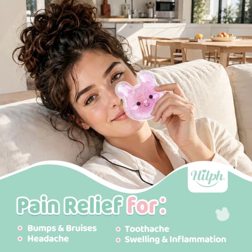 Hilph Kids Ice Packs for Boo Boos, 3 Bunny Ice Packs for Injuries Reusable