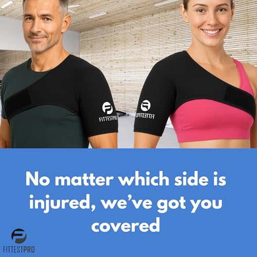 Fittest Pro Shoulder Ice Pack Wrap, HSA or FSA Eligible, Reusable Cold Therapy Wrap for Tendonitis, Swelling, Rotator Cuff, and Recovery - style: Shoulder