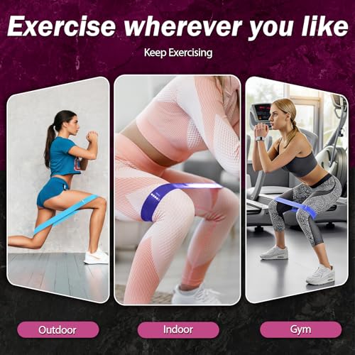 Resistance Bands for Working Out, 5 Levels Exercise Bands Set - color: Pink