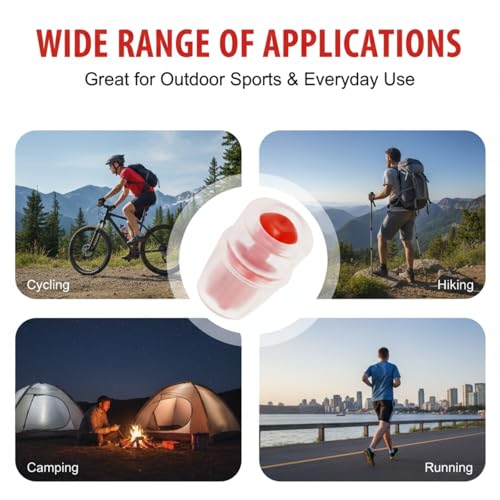 6PCS Silicone Bite Valve Replacement Nozzles, Bite Valve Replacement Sheath for Water Bladder Reservoirs, Hydration Pack Bite Valve Sheath Safe Nozzle Mouthpiece Replacement Compatible with Osprey