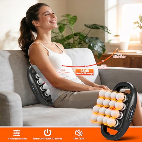 16 Head Massage Gun Deep Tissue, 2600mAh Back Muscle Massager - color: Matte Black