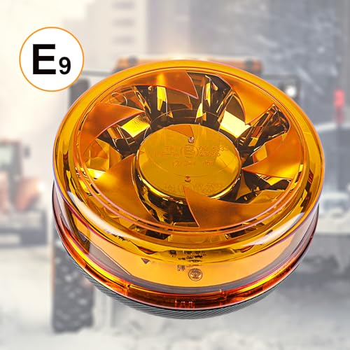 Amber LED Rotating Beacon Light 6 Flashing Modes Warning Light - color: Style 3