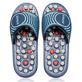 BYRIVER Spring Acupuncture Massage Slippers Deep Tissue Foot Massager, Neuropathy Arthritis Plantar Fasciitis Relief Massage Ball (05XL) - color: Blue Spring Slippers, size: XL-Men(11-12)