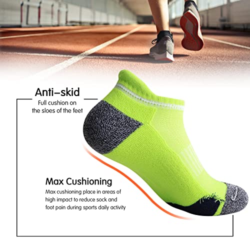 JOYNÉE Mens Ankle Athletic Low Cut Socks Running Sports Cushioned Sock for Men 6 Pack - color: Colorful4