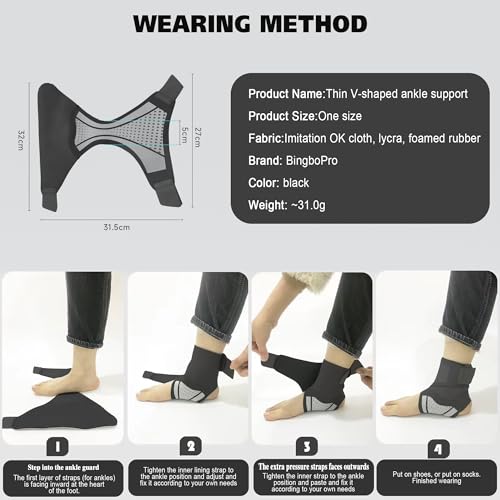 Adjustable Ankle Brace for Men Women(1 Pair) Foot Brace Sleeve