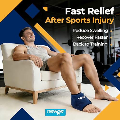 NEWGO Ankle Ice Pack – Adjustable Brace for Plantar Fasciitis & Swelling