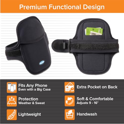 Tune Belt AB93 Running Armband, Universal Fit, Easy Access, Key/Card Slot