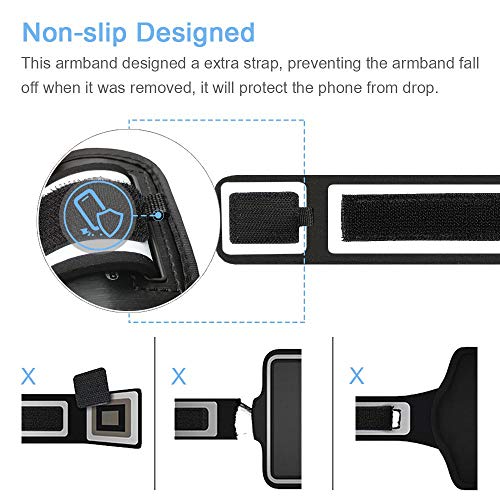 Running Armband for Google Pixel 11/10/9 Pro XL, 8/7/6 Pro (Black) - color: Black, size: Up to 6.8"