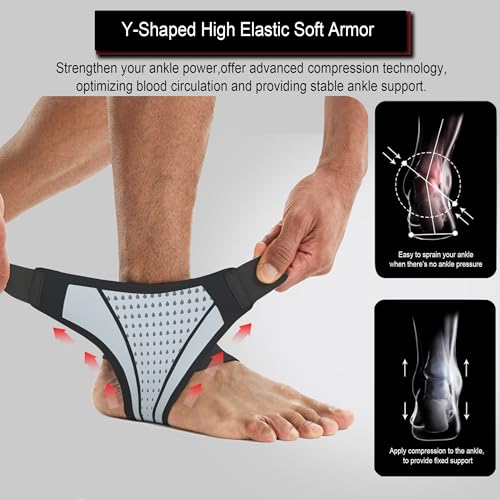 Adjustable Ankle Brace for Men Women(1 Pair) Foot Brace Sleeve