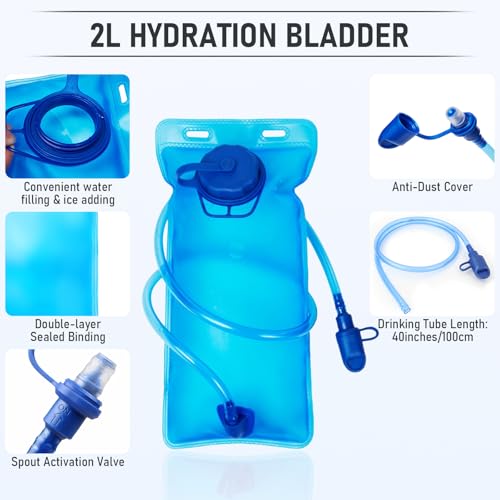 RYACO Running Hydration Vest , 2L Leak‑Proof Water Bladder for Running - color: Black