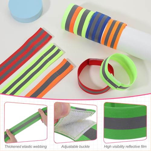PATIKIL Reflective Bands for Wrist Arm Ankle Leg High Visibility Band - color: Grass Green