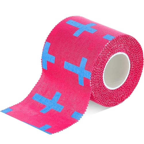 TrelaCo 1 Pcs Cross Wrist Tape Christian Athletic Tape, Rose Red - color: Rose Red