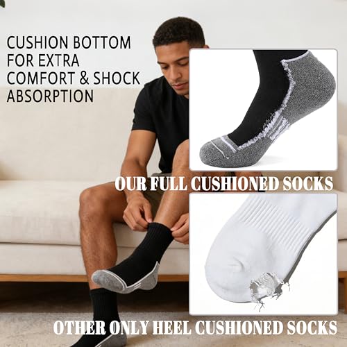 Ankle Compression Quarter Socks White Athletic Breathable Socks For Men - color: White(3 Pairs), size: 7-9