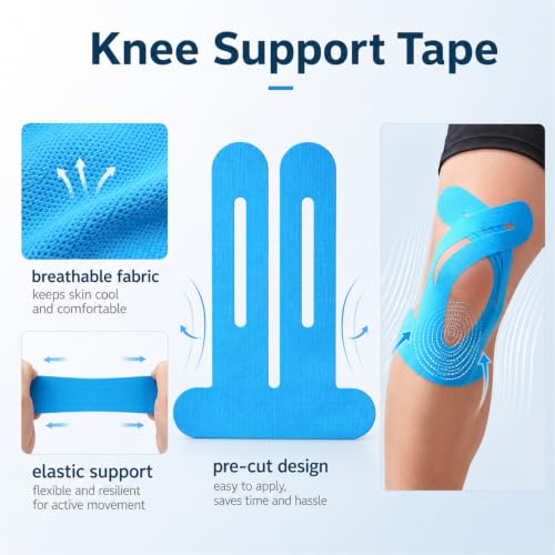 15 Pcs Precut Kinesiology Tape for Knees(3 Colors)