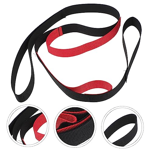 Leg Lifter Strap for Bed and Home Exercise Adjustable Leg Assist Training Belt Mobility Aid for Walking Physical Therapy 40.94 in - color: Red