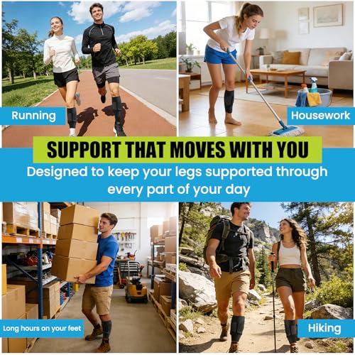 Calf Compression Sleeve – Adjustable Calf Brace for Men & Women