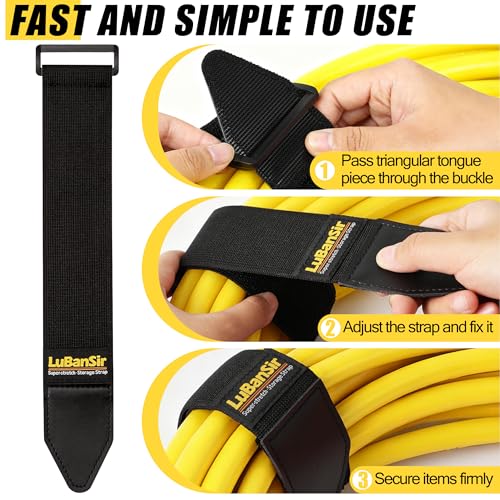 LuBanSir Cinch Straps, 2" x 24" (4 Pack) for Extension Cords Organization - size: 2"x24" - 4 Pack