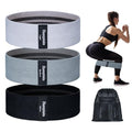 Resistance Bands for Working Out, 3 Levels Fabric Exercise Bands Set - color: Black