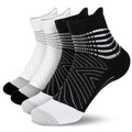 IRAMY Compression Ankle Support Socks Women - Wicking, Cushioned Athletic, Plantar Fasciitis Relief 2/3/6 Pairs - color: Black+white(2 Packs), size: Small