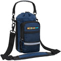 SUN CUBE Insulated Water Bottle Carrier Bag with Strap, Crossbody Sling - color: Navy, size: 40 oz