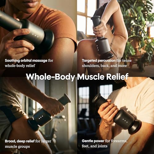 Rally Orbital Massager – Low Impact, High Performance Cordless Full-Body Recovery Device - 3 Attachments, Whisper-Quiet Calm Tech – Elite Muscle Relief for Athletes & Everyday Wellness