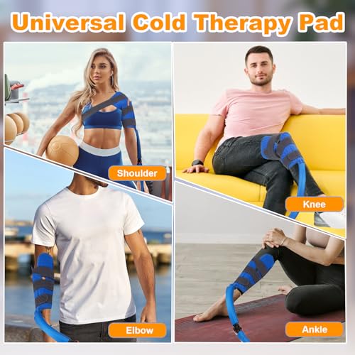 Cold Therapy Ice Machine for Knee After Surgery, Ice Machine for Shoulder After Recovery Care - Cryotherapy Freeze Kit with Universal Pad for Joint Ice Therapy, Post-Surgery Pain Relief Device