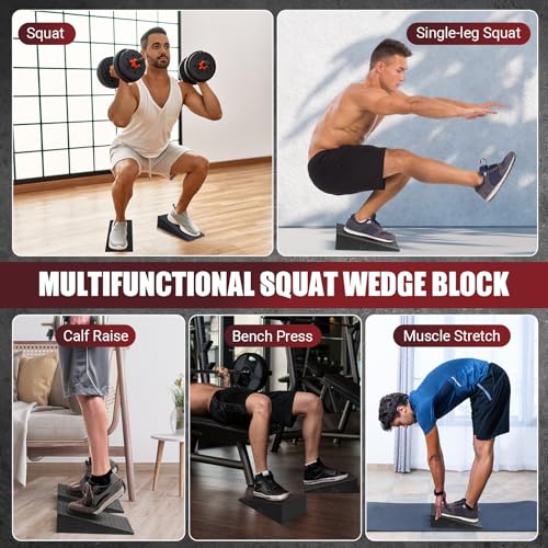 Squat Wedge Block, 1500 LBS Capacity, Non-Slip Heel Elevated Squat Wedge