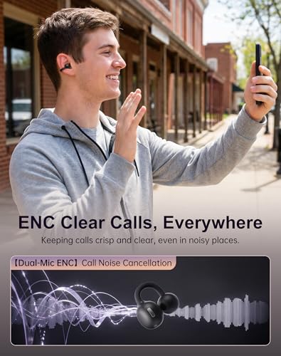 Kinglucky Next‑Gen Clip-On Earbuds, Open Ear Earbuds for Running Small Ears