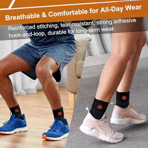 2Pack Adjustable Support Ankle Brace for Men Women Sports Football - size: Medium