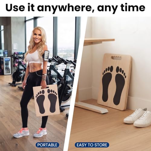 Slant Board for Adults & Ankle Board - Portable Velour Board for Squats, & Lower Body Training