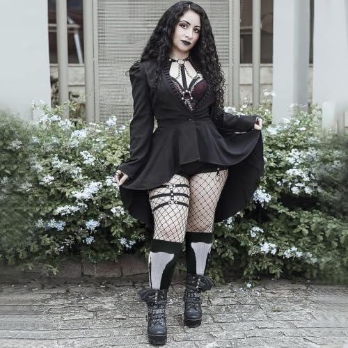 Junely Compression Socks for Women Wide Calf Plus Size Knee High - color: A1-skeleton