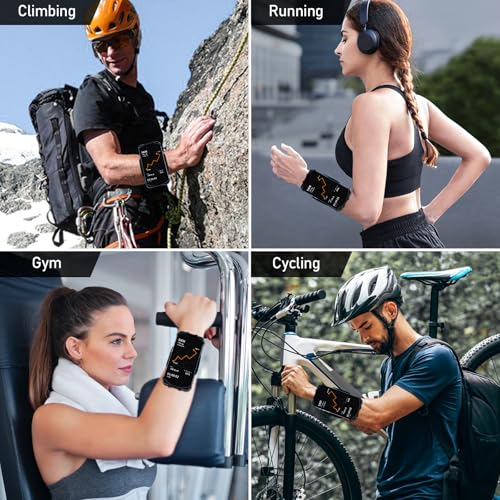 Wristband Phone Holder for 4''-6.5''Phone, 360°Rotation & Detachable