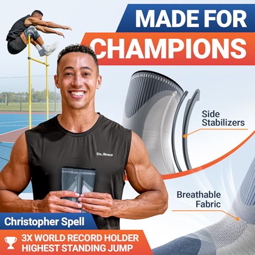 DR. BRACE ELITE Knee Brace with Side Stabilizer (2 Pack) Knee Brace - color: Uranus, size: Medium