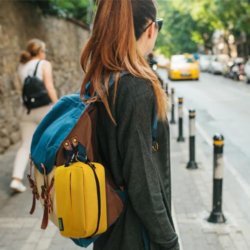 Haimont Small Freezable Snack Cooler Bag, Reusable Freezable Mini Cooler Bag for Outdoor, Airplane, Travel, Wear Resistant, Yellow - color: Yellow