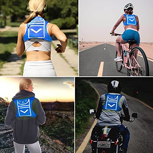 Runtasty Running Mini Backpack Vest for Men & Women, Reflective Phone Holder, Fits Any Phone & iPad Mini, Lightweight Gear - color: Sky Blue