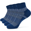 IRAMY Ankle Compression Socks for Women Men Cushioned Athletic Running Socks Plantar Fasciitis Relief 2/3/4/5/6 Pairs - color: Dark Blue(2 Pairs), size: Small
