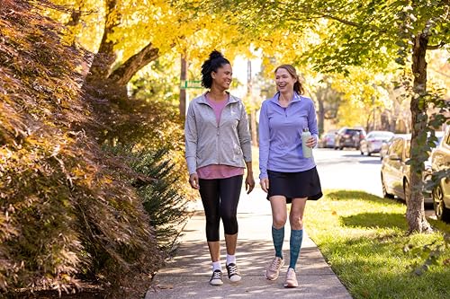 Dr. Scholl's Women's Graduated Compression Knee High Socks - color: Floral Gray/Blue (2 Pairs), size: 4-10