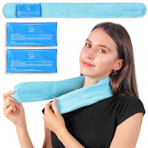 Ice Pack for Neck and Shoulders, Neck Ice Pack Wrap with 2 Reusable Packs - style: Neck Ice Wrap