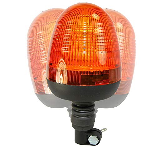 HQRP Flexible Pipe Mount/Low Profile Amber Beacon Emergency Hazard Warning Safety LED Strobe Lights for Golf Cart, Truck, Tractor, Forklift, ATV, UTV, Snow Plow, Excavator, etc. - size: Flexible Pipe Mount